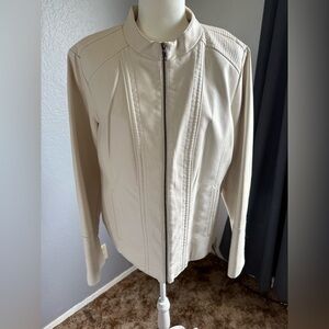 XL Faux leather Cream colored Women's Jacket, Brand a.n.a